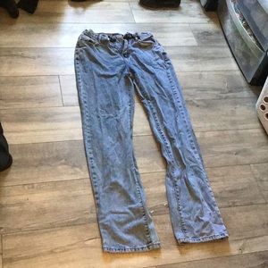 These are some denim jeans and they are a medium 12